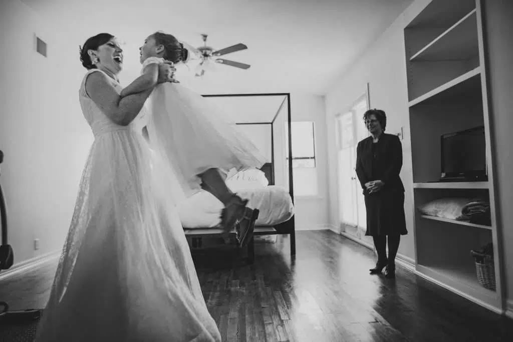 Bride Getting ready with her daughter by Christian Margain San Antonio Documentary Wedding Photographer
