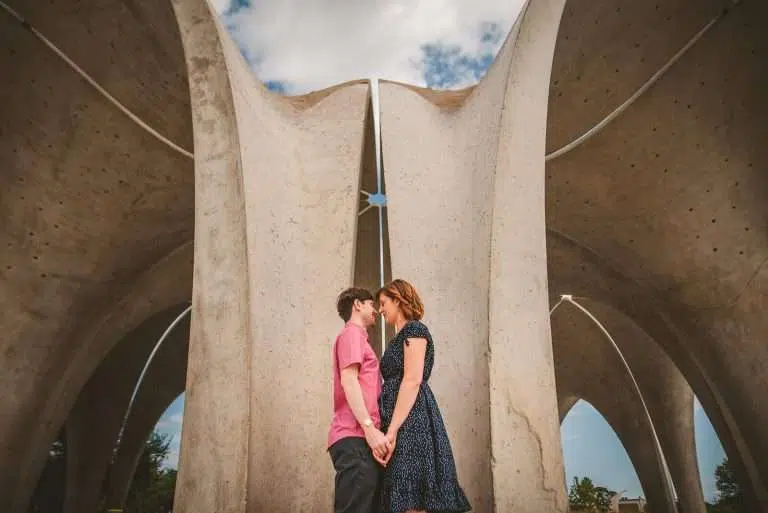Christine and Justine Engagement Session at Confluence Park San Antonio