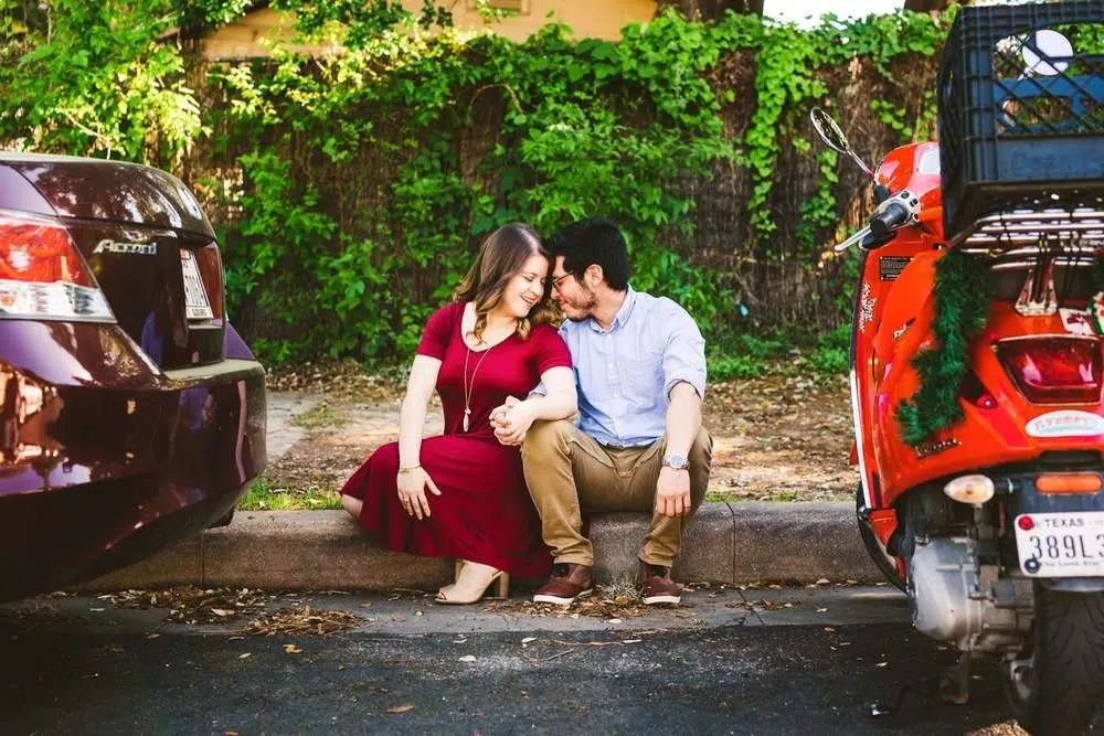 Austin Texas Engagement Session at graffiti park and downtown