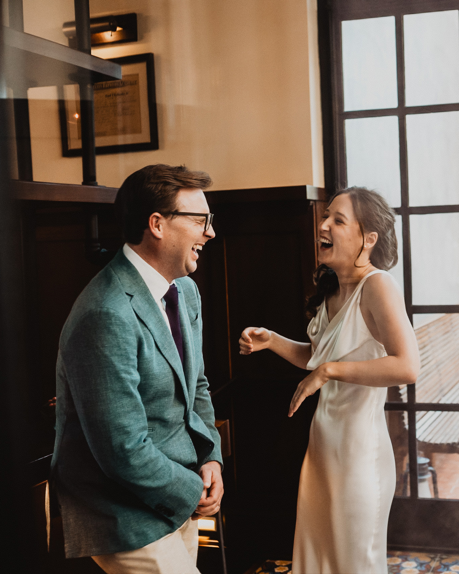 Couple at their San Antonio wedding, documentary moment captured by Christian Margain