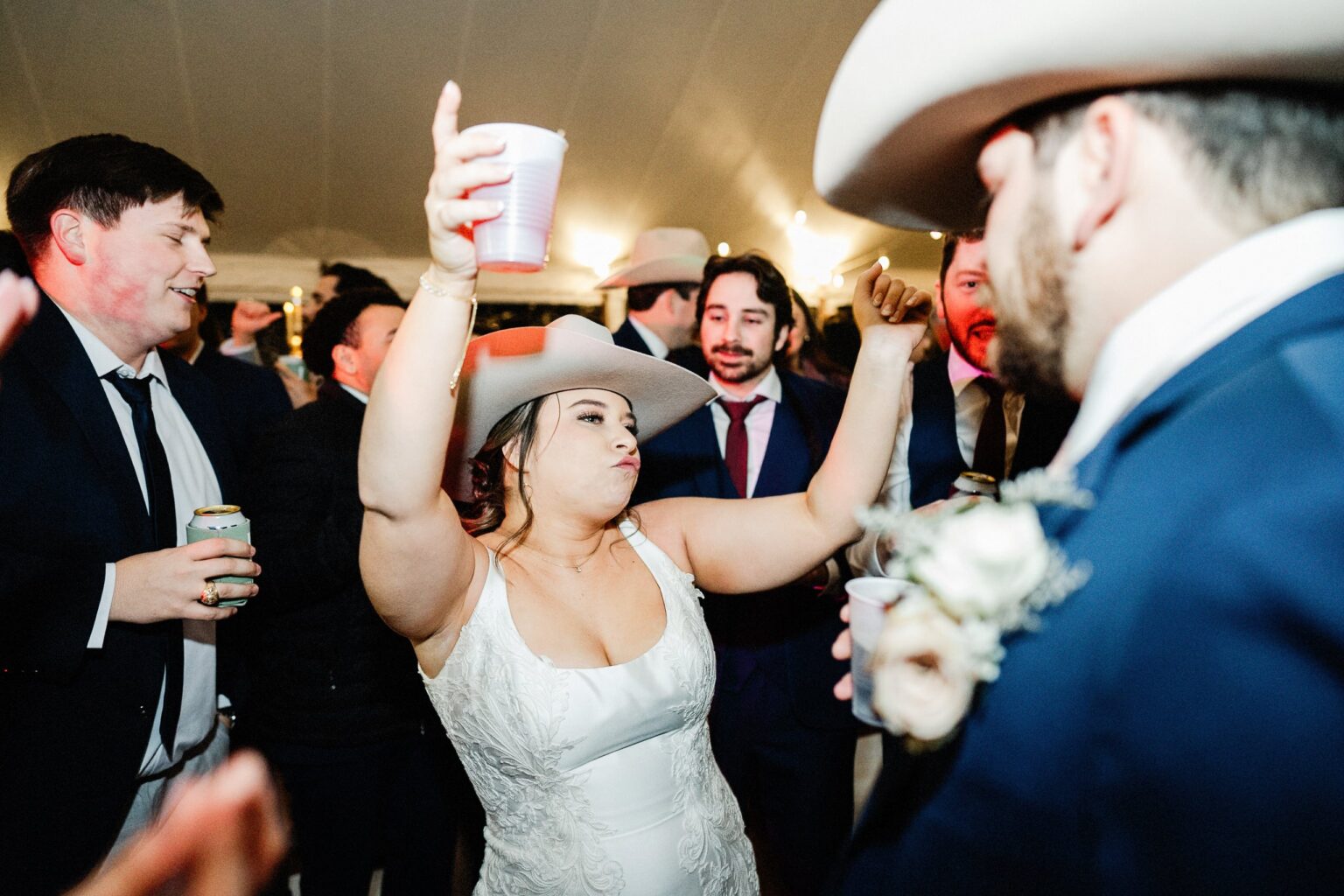 Wedding reception and dancing at Windermere Farms near San Marcos, by documentary photographer Christian Margain